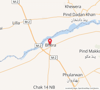 Map of Bhera, Punjab