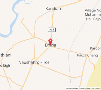 Map of Bhiria, Sindh