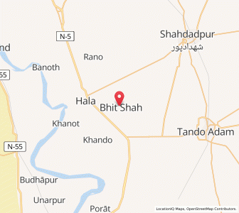 Map of Bhit Shah, Sindh