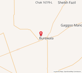Map of Burewala, Punjab