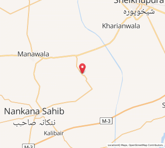 Map of Chak Five Hundred Seventy-five, Punjab