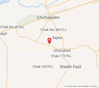 Map of Chak Thirty-one -Eleven Left, Punjab