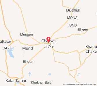 Map of Chakwal, Punjab