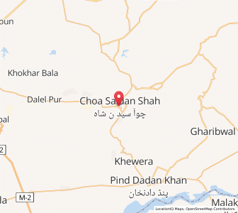 Map of Choa Saidan Shah, Punjab