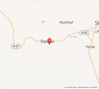 Map of Dadhar, Balochistan