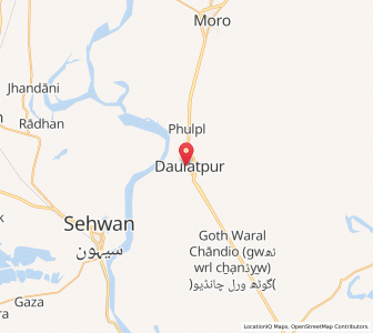 Map of Daulatpur, Sindh