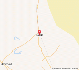 Map of Daur, Sindh