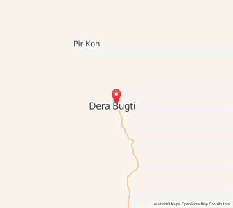 Map of Dera Bugti, Balochistan