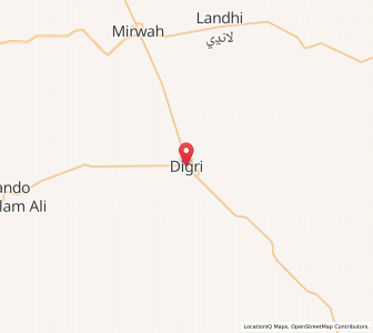 Map of Digri, Sindh