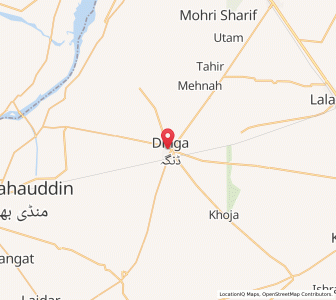 Map of Dinga, Punjab