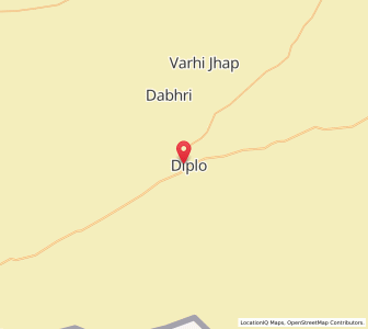 Map of Diplo, Sindh
