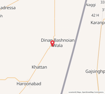 Map of Dunga Bunga, Punjab