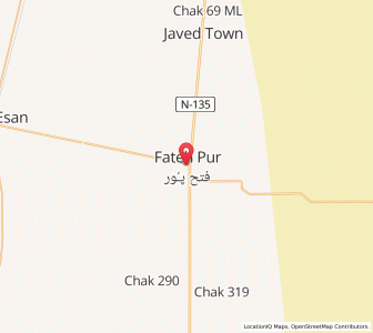 Map of Fatehpur, Punjab