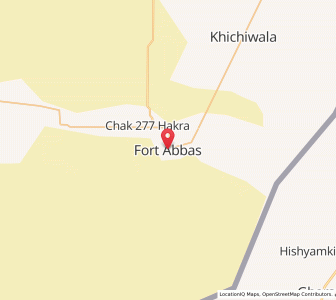 Map of Fort Abbas, Punjab