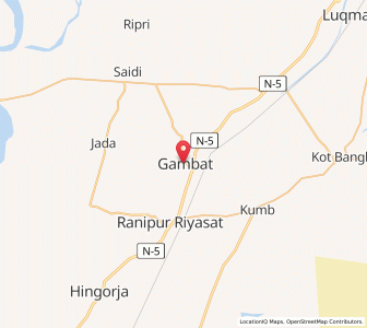 Map of Gambat, Sindh