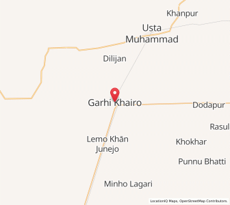 Map of Garhi Khairo, Balochistan