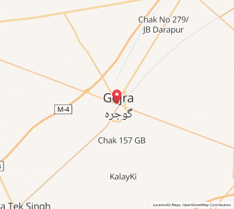Map of Gojra, Punjab