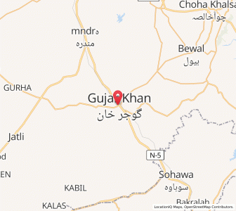 Map of Gujar Khan, Punjab