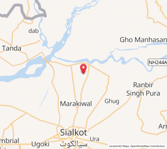 Map of Hadali, Punjab