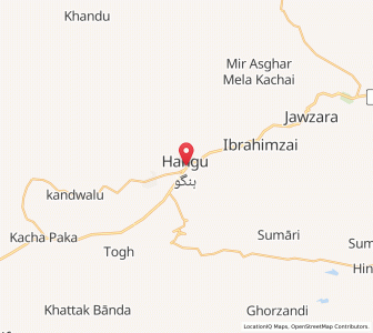 Map of Hangu, Khyber Pakhtunkhwa