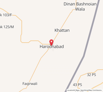 Map of Harunabad, Punjab
