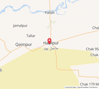 Map of Hasilpur, Punjab