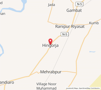 Map of Hingorja, Sindh