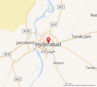 Map of Hyderabad, Sindh
