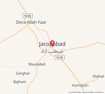 Map of Jacobabad, Sindh