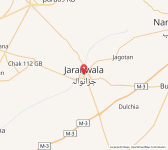 Map of Jaranwala, Punjab