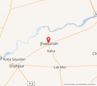 Map of Jhawarian, Punjab