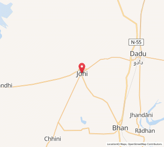 Map of Johi, Sindh