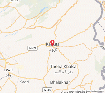 Map of Kahuta, Punjab