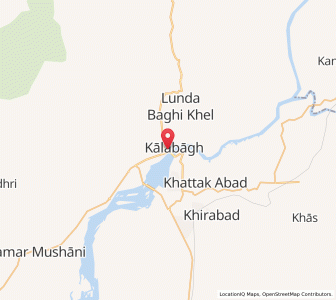 Map of Kalabagh, Punjab