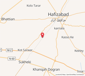 Map of Kaleke Mandi, Punjab