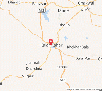 Map of Kallar Kahar, Punjab