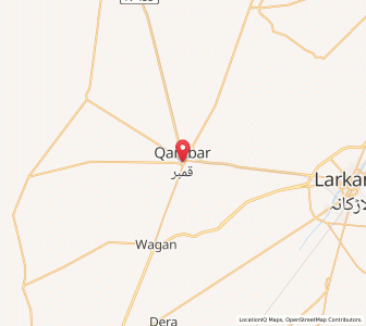 Map of Kambar, Sindh