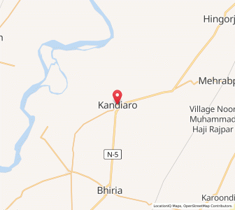 Map of Kandiaro, Sindh