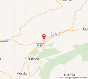 Map of Karak, Khyber Pakhtunkhwa