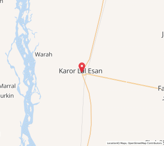 Map of Karor, Punjab