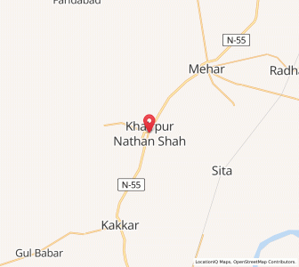 Map of Khairpur Nathan Shah, Sindh