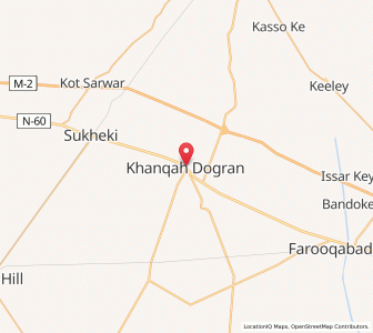 Map of Khangah Dogran, Punjab