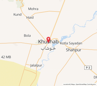 Map of Khushāb, Punjab
