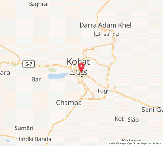 Map of Kohat, Khyber Pakhtunkhwa