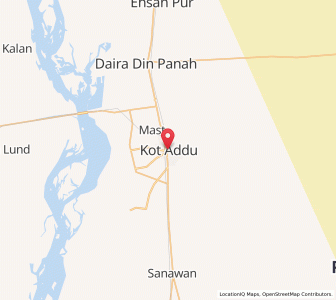 Map of Kot Addu, Punjab
