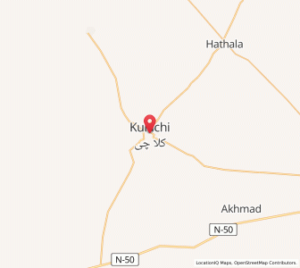 Map of Kulachi, Khyber Pakhtunkhwa