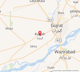 Map of Kunjah, Punjab