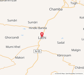 Map of Lachi, Khyber Pakhtunkhwa