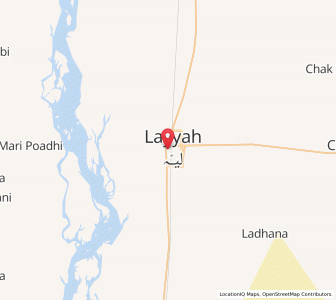 Map of Layyah, Punjab
