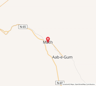 Map of Mach, Balochistan